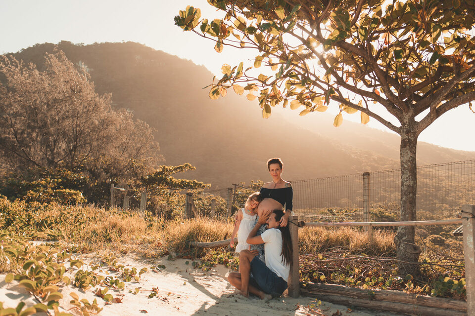 Cris, Durval, Maria Flor e Iara Luna